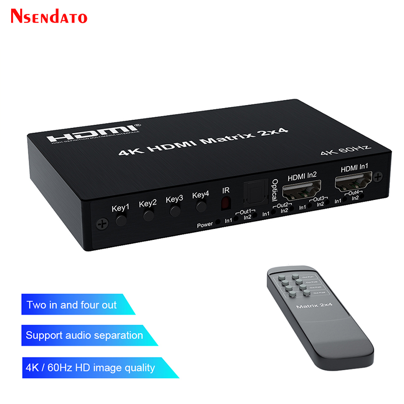 Hdmi Matrix Switch - Matrice HDMI 4K 60Hz 2x4 per