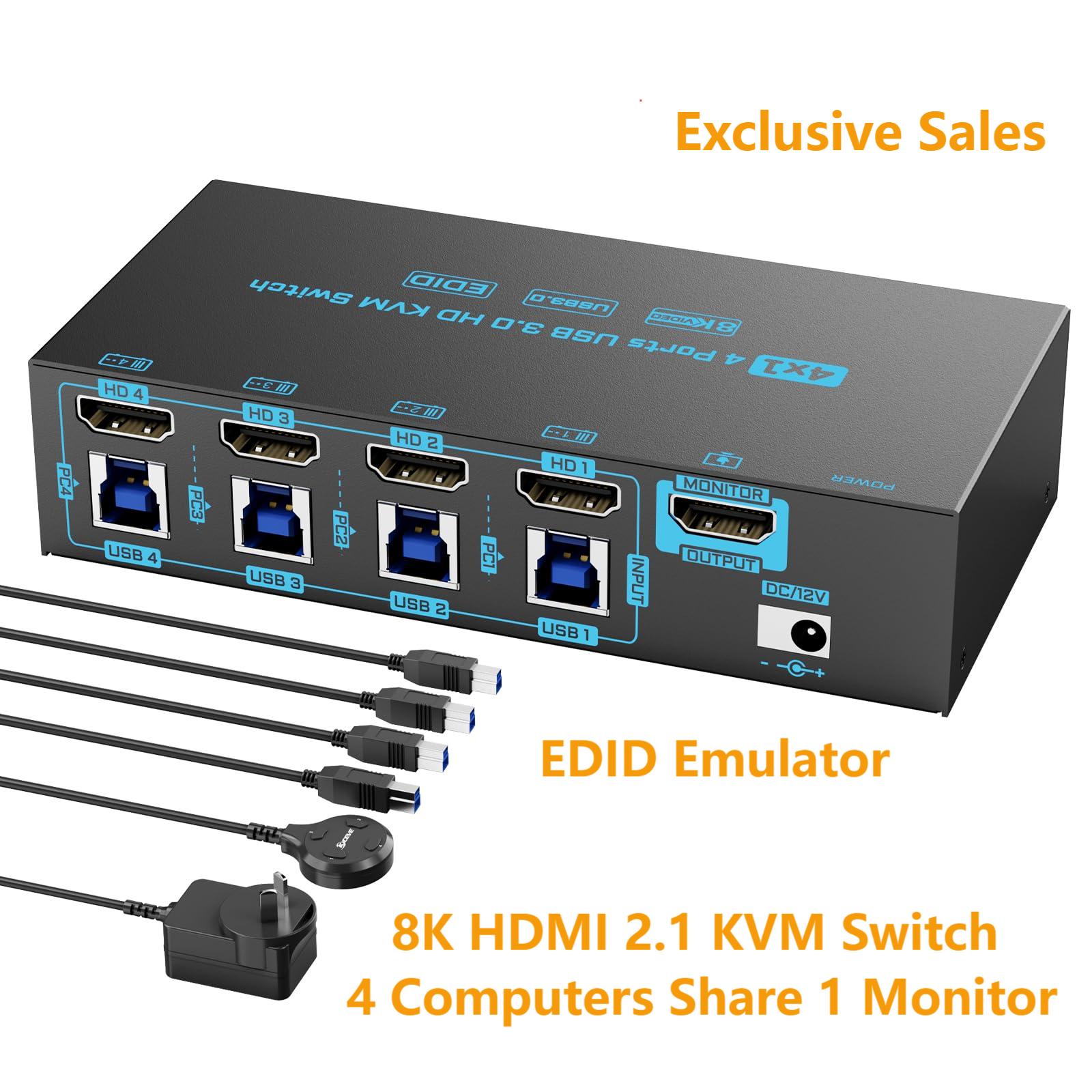 Hdmi Matrix Switch - Switch KVM HDMI 2.1 8K 4