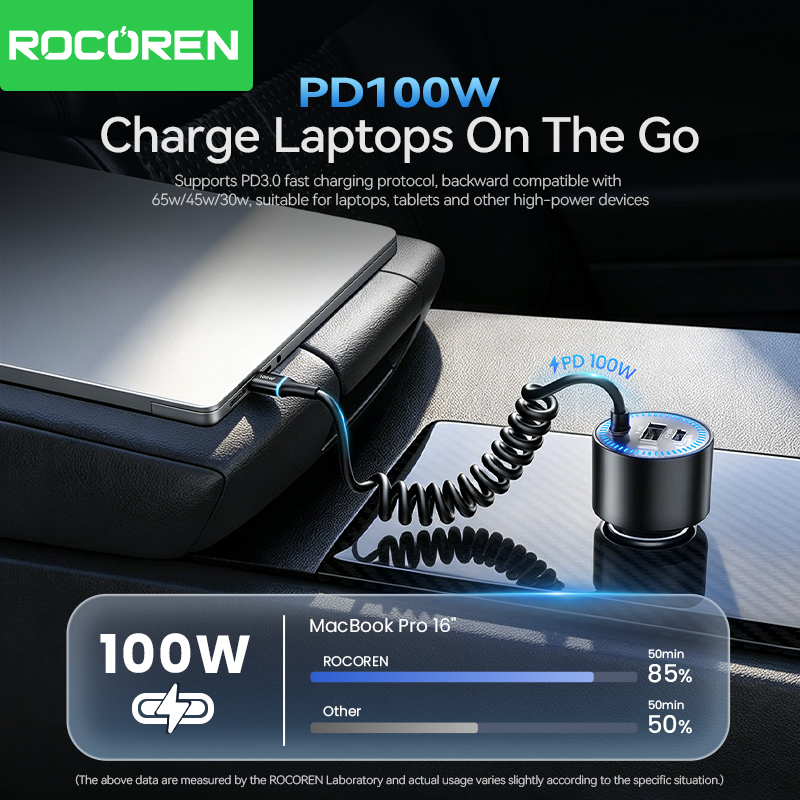 Caricabatterie per Auto Rocore - Cable Lock Laptop recensione e prezzo