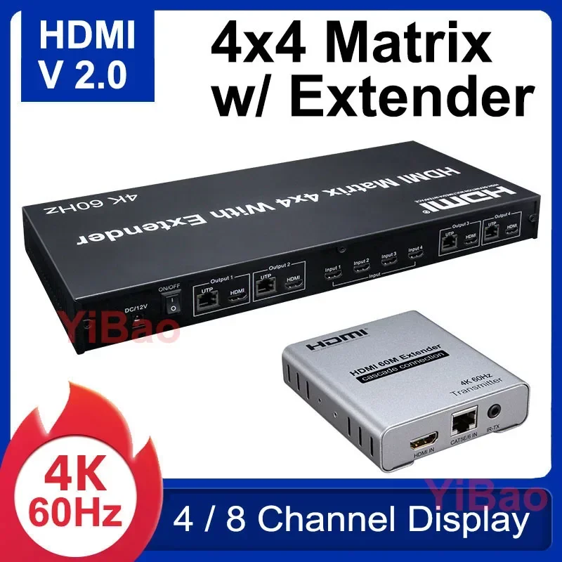 Matrice HDMI 2.0 4x4 4K 60Hz c - Hdmi Matrix Switch recensione e prezzo