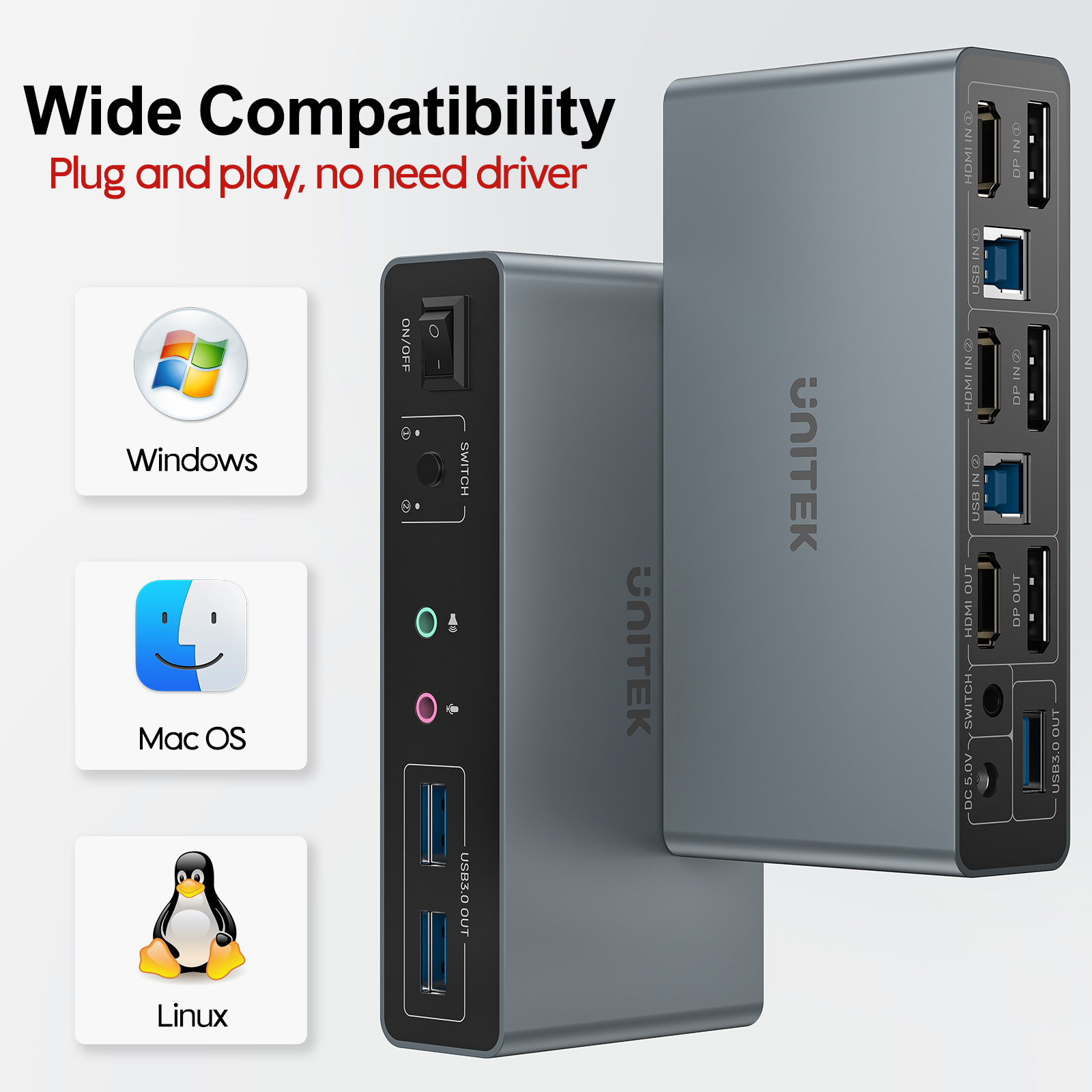Switch KVM UNITEK 2×2 HDMI DP  - Hdmi Matrix Switch recensione e prezzo