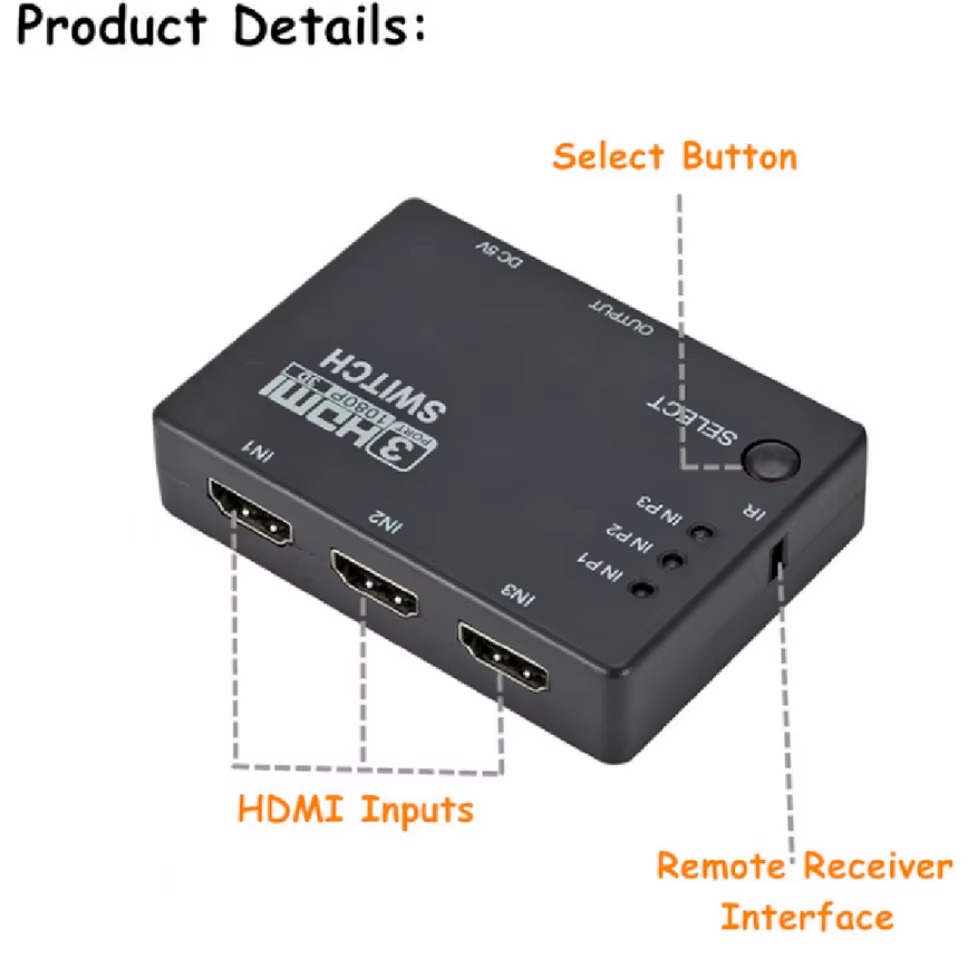 Switch HDMI 3x1, Commutatore K - Hdmi Matrix Switch recensione e prezzo